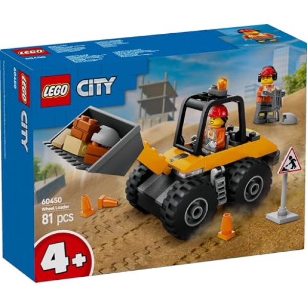 LEGO City Yellow Construction Wheel Loader Vehicle Toy 60450 - Image 7