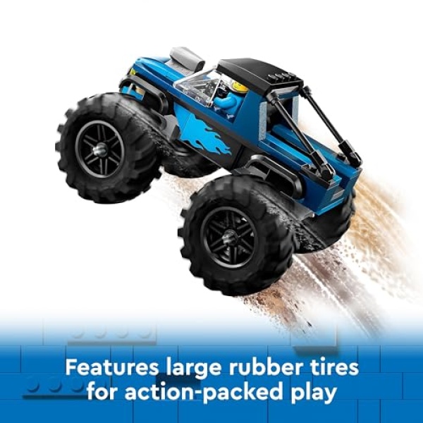 LEGO City Blue Monster Truck Toy Vehicle Playset 60402 - Image 4