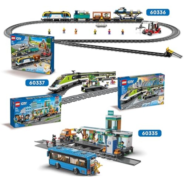 LEGO City Express Passenger Train Toy RC Lights Set 60337 - Image 6