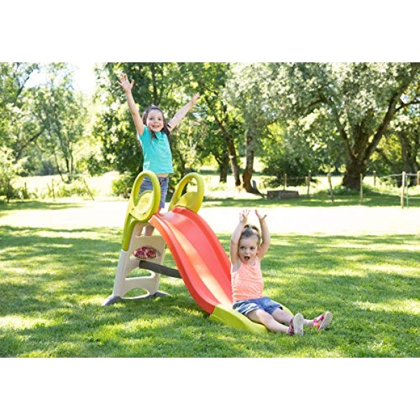 Smoby 5ft Kids Garden Slide - Orange and Yellow - Image 7