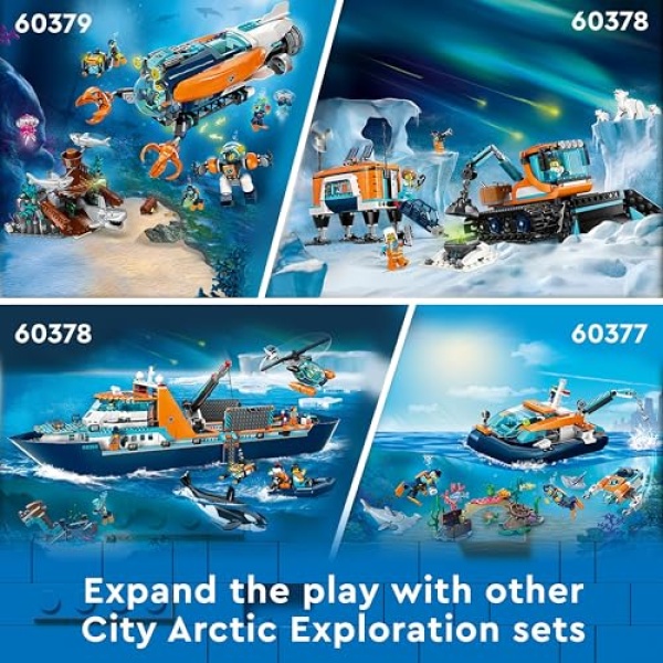 LEGO City Arctic Explorer Ship, Big Floating Boat Toy 60368 - Image 9