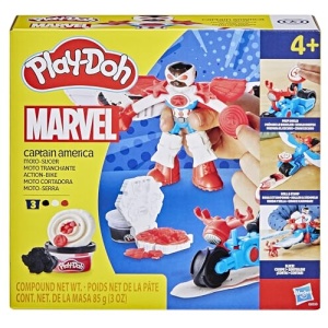 Play-Doh Marvel Captain America Moto-Slicer with 3 Tubs