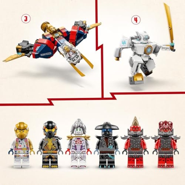LEGO NINJAGO 4in1 Zane's Ultra Combiner Mech Ninja Toy 71834 - Image 3