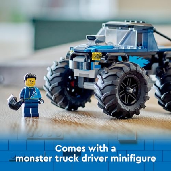 LEGO City Blue Monster Truck Toy Vehicle Playset 60402 - Image 6