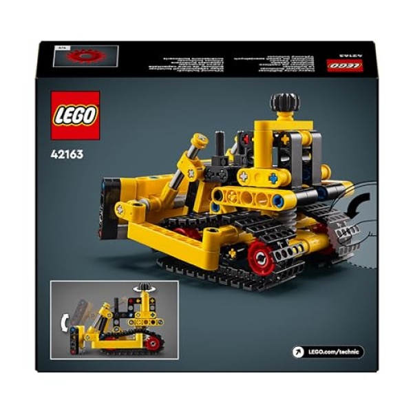 LEGO Technic Heavy-Duty Bulldozer Construction Toy 42163 - Image 6