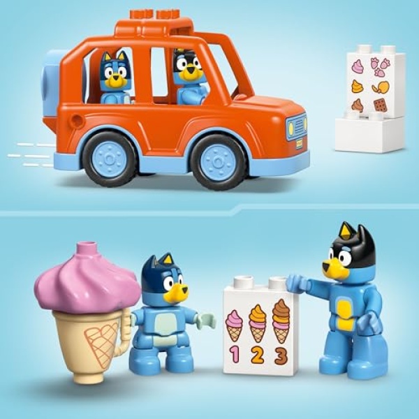 LEGO DUPLO Bluey Ice Cream Trip with Bluey Toddler Toy 10458 - Image 3