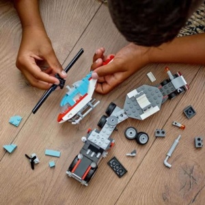 LEGO Creator 3in1 Flatbed Truck with Helicopter Toy 31146