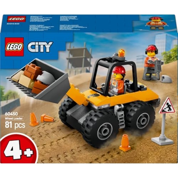LEGO City Yellow Construction Wheel Loader Vehicle Toy 60450 - Image 8