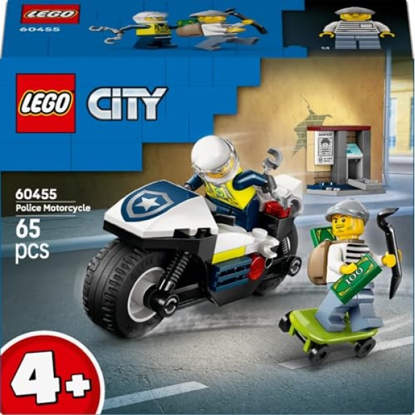 LEGO City Police Motorcycle Chase Toy, Motorbike Set 60455 - Image 8