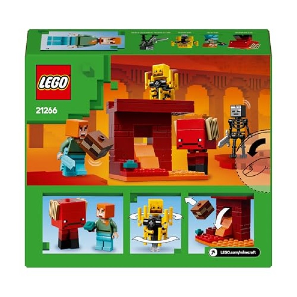 LEGO Minecraft The Nether Lava Battle Building Toy 21266 - Image 8