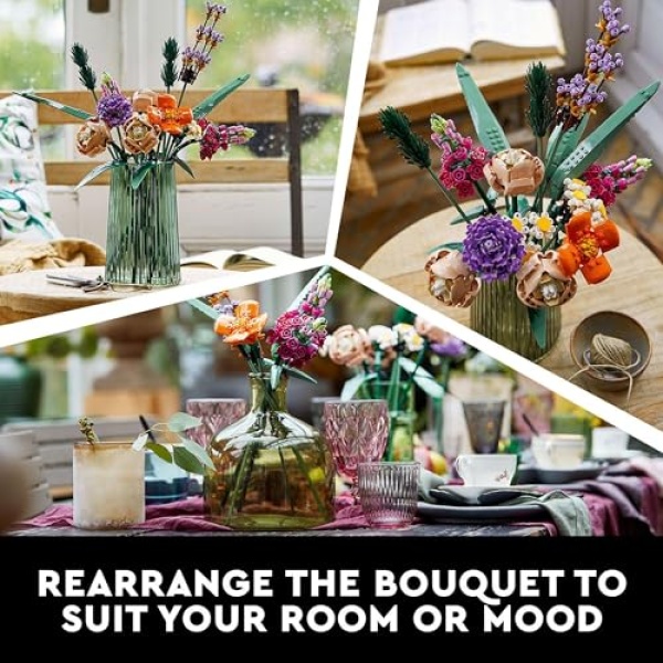 LEGO Creator Expert Flower Bouquet Set for Adults 10280 - Image 3