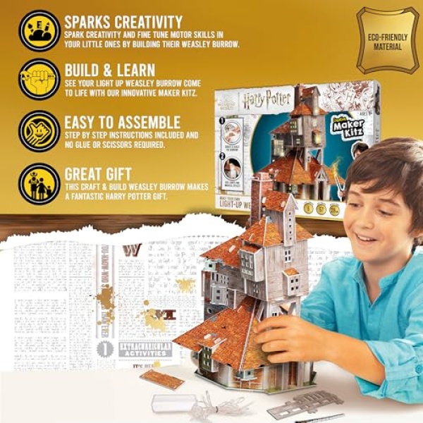 Harry Potter Make Your Own Light Up Weasley Burrow - Image 4