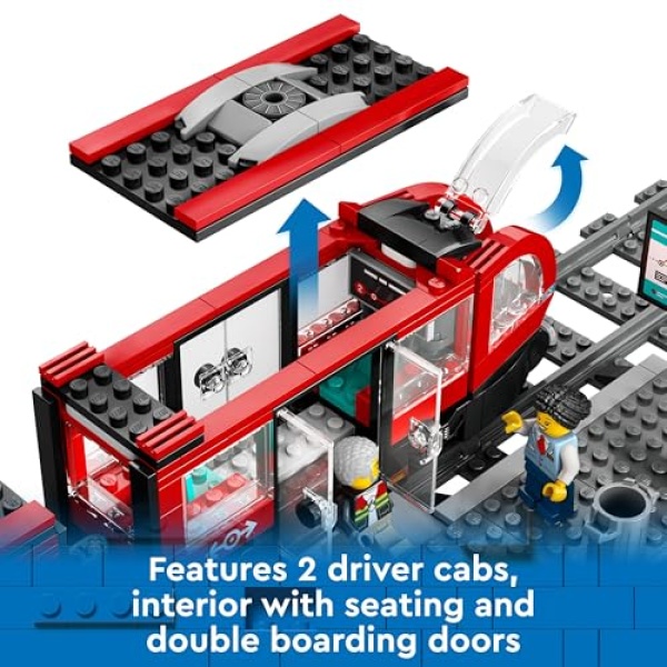 LEGO City Downtown Tram and Station Toy Set 60423 - Image 2