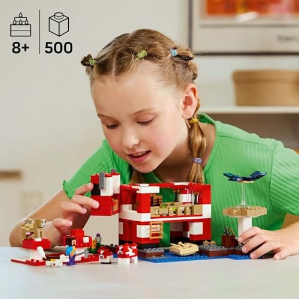LEGO Minecraft The Mooshroom House Building Toy Set 21270 - Image 5