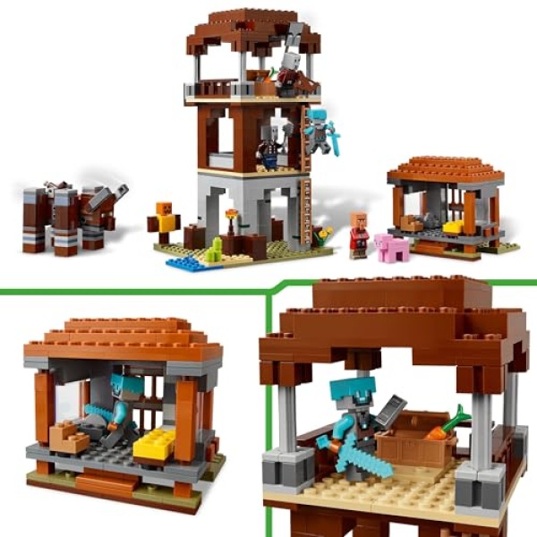 LEGO Minecraft The Pillager Outpost and Ravager Toy 21278 - Image 2