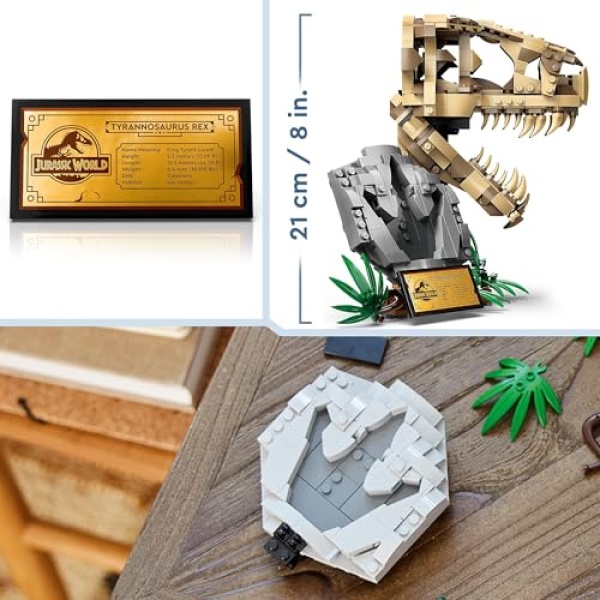 LEGO Jurassic World Dinosaur Fossils: T. rex Skull Toy 76964 - Image 5