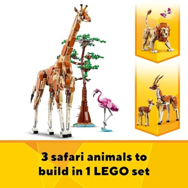 LEGO Creator 3in1 Wild Safari Animals Nature Toys Set 31150 - Image 3