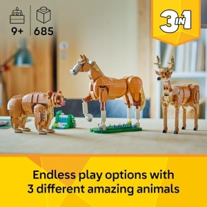 LEGO Creator 3in1 Beautiful Horse, Toy Animals Set 31166