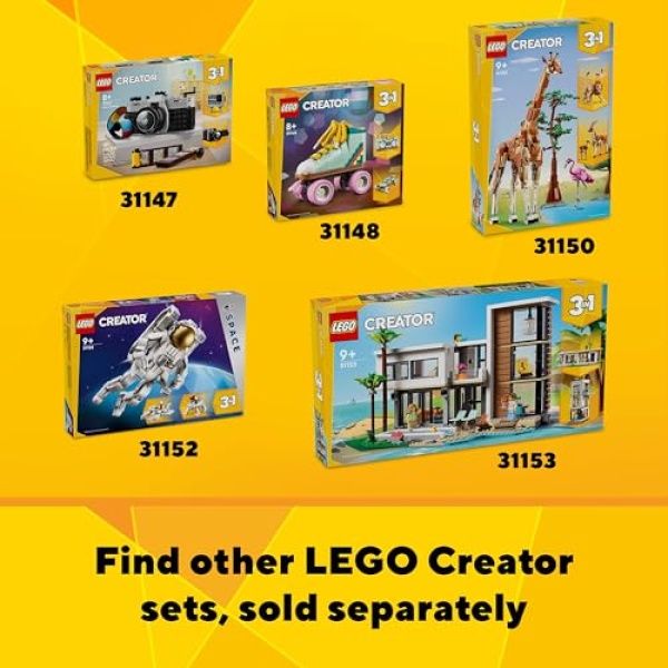 LEGO Creator 3in1 T. rex Figure, Toy Dinosaur Set 31151 - Image 7