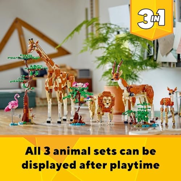 LEGO Creator 3in1 Wild Safari Animals Nature Toys Set 31150 - Image 6
