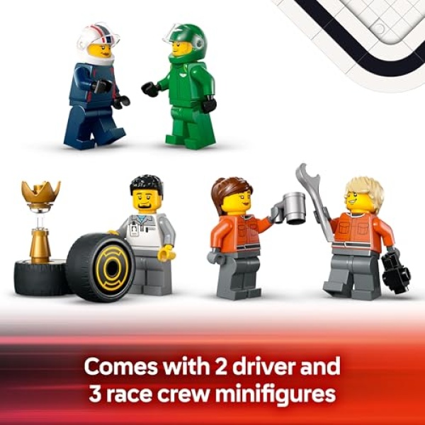 LEGO City F1 Truck with RB20 & AMR24 F1 Cars Playset 60445 - Image 7