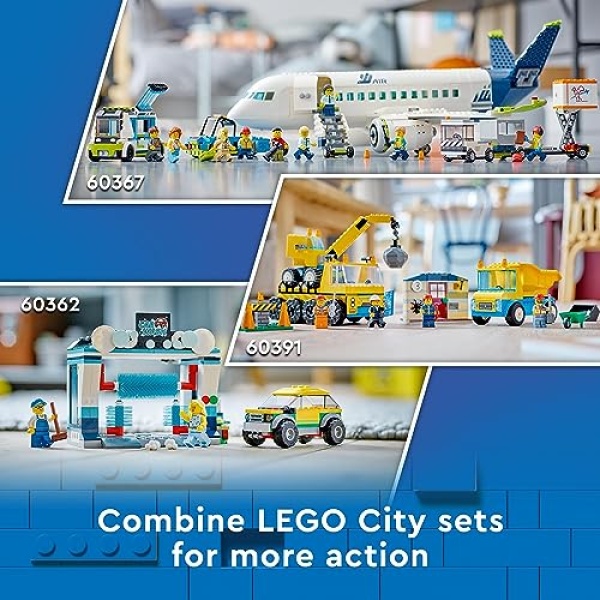LEGO City Passenger Aeroplane Toy & 4 Airport Vehicles 60367 - Image 7