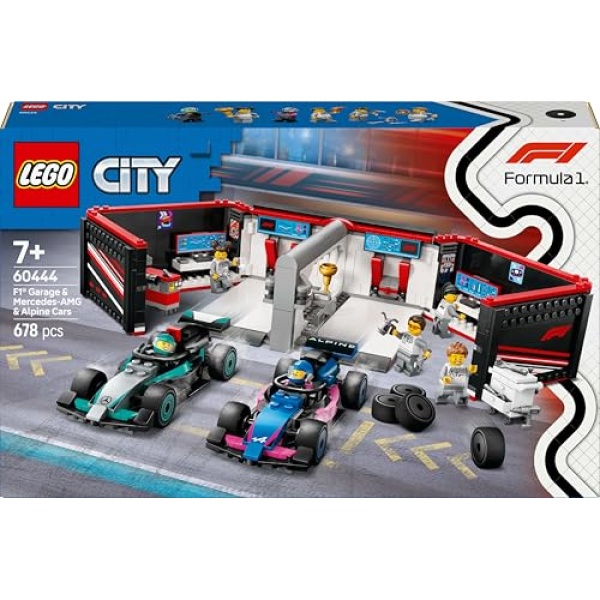 LEGO City F1 Garage & Mercedes-AMG & Alpine Cars Set 60444 - Image 7