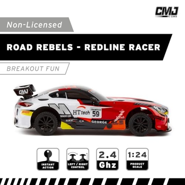 CMJ RC Cars 1:24 Scale Road Rebels - Red - Image 3