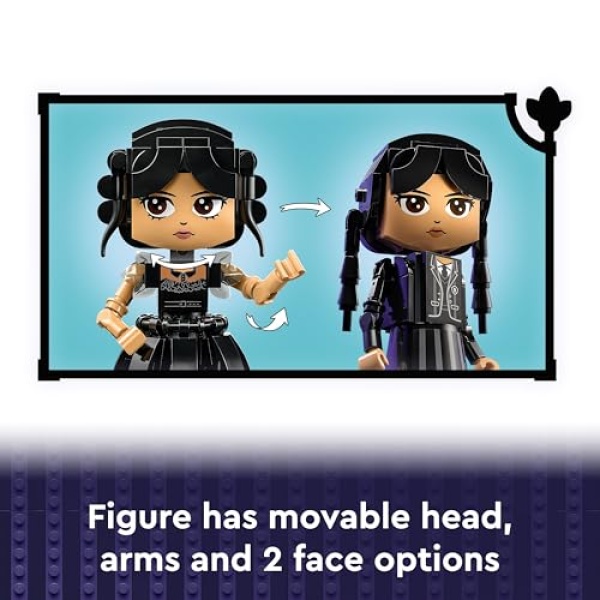 LEGO Wednesday Addams Figure Building Toy Set for Kids 76780 - Image 2