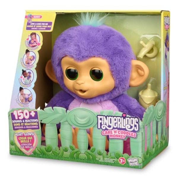 Fingerlings Care 'n' Cuddles Interactive Baby Monkey - Image 6
