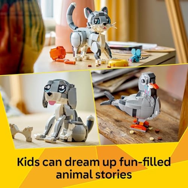 LEGO Creator 3in1 Playful Cat Figure, Toy Animal Set 31163 - Image 4