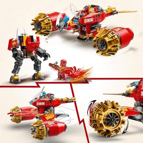 LEGO NINJAGO Kai's Mech Storm Rider 2in1 Ninja Toy Set 71830 - Image 2