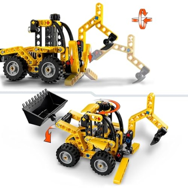 LEGO Technic Backhoe Loader Construction Vehicle Toy 42197 - Image 4
