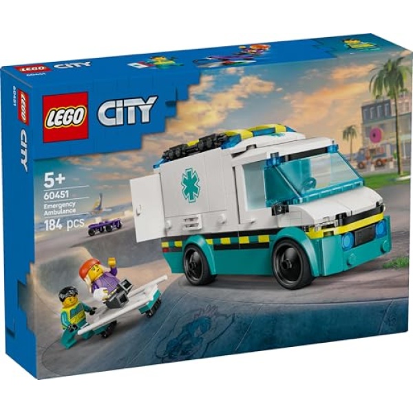 LEGO City Emergency Ambulance Toy Set with Minifigures 60451 - Image 8