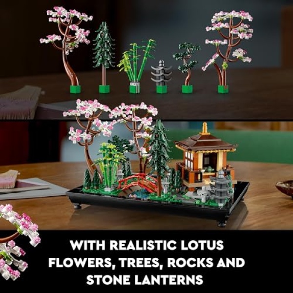 LEGO Icons Tranquil Garden Botanical Set with Flowers 10315 - Image 4