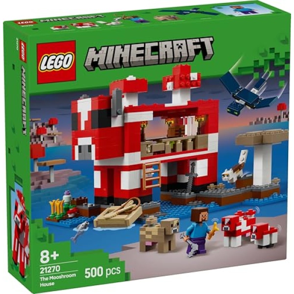 LEGO Minecraft The Mooshroom House Building Toy Set 21270 - Image 7
