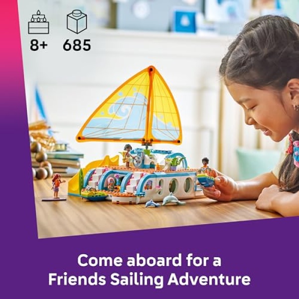 LEGO Friends Travel Boat Adventure Toy with 2 Dolphins 42664 - Image 2