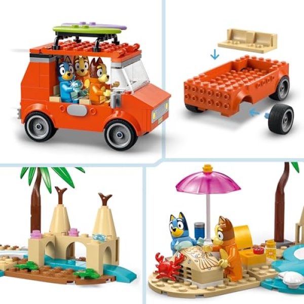 LEGO Bluey: Bluey's Beach & Family Car Trip Toy Set 11202 - Image 2