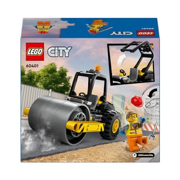 LEGO City Construction Steamroller Vehicle Toy Playset 60401 - Image 7