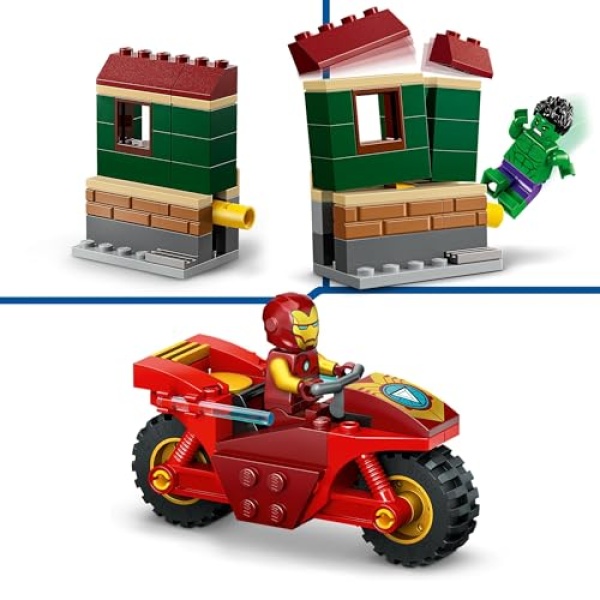 LEGO Marvel Iron Man with Bike and The Hulk Playset 76287 - Image 2