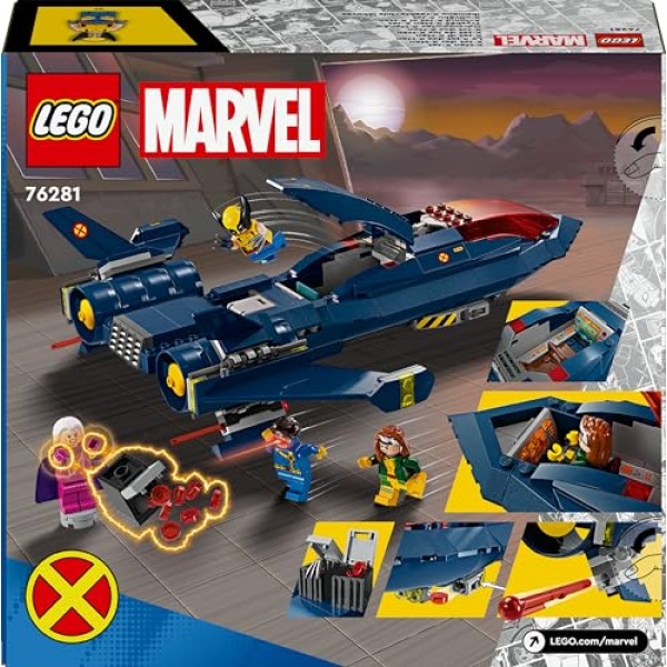 LEGO Marvel X-Men X-Jet Buildable Toy Plane Model Set 76281 - Image 8