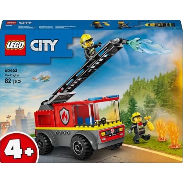 LEGO City Fire Engine with Ladder, Firefighter Toy 60463 - Image 7