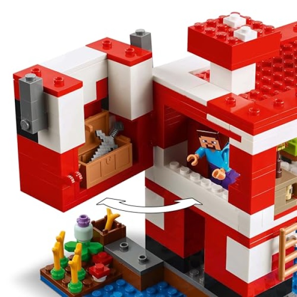 LEGO Minecraft The Mooshroom House Building Toy Set 21270 - Image 6