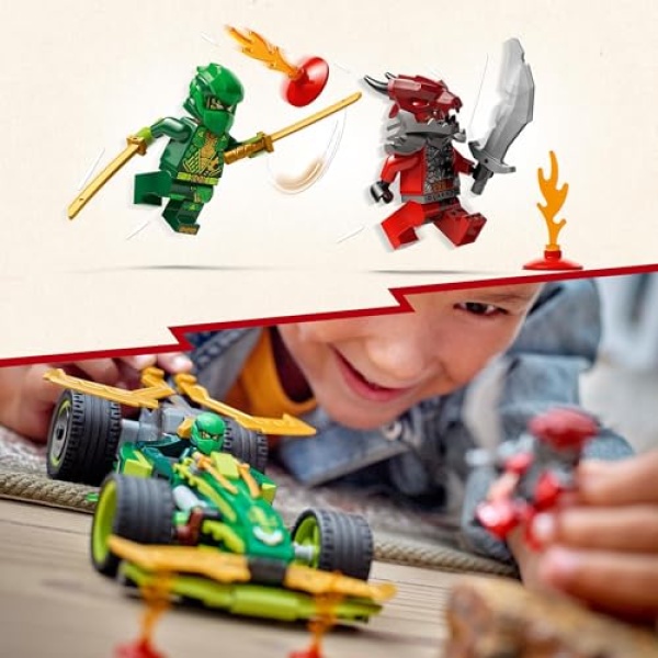 LEGO NINJAGO Lloyd's Pull-Back Race Car Toy, Ninja Set 71828 - Image 4