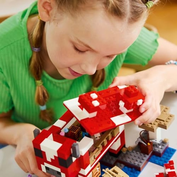 LEGO Minecraft The Mooshroom House Building Toy Set 21270 - Image 4