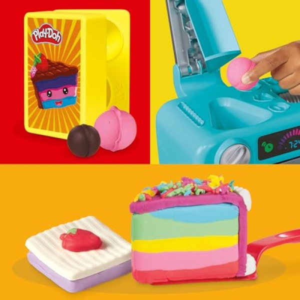 Play-Doh Super Slice Cake Playset with 11 Tubs & Accessories - Image 6