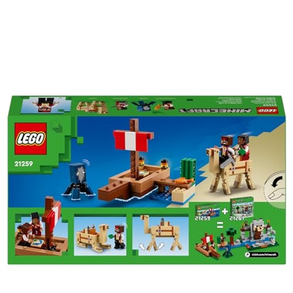 LEGO Minecraft The Pirate Ship Voyage Building Toy Set 21259 - Image 7
