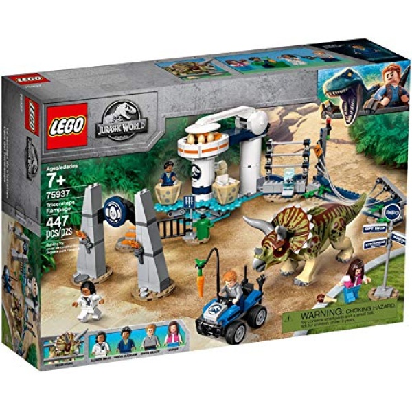 LEGO Jurassic World Triceratops Rampage Dinosaur Toy 75937 - Image 2