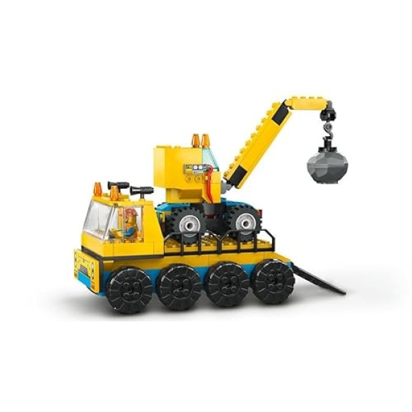 LEGO City Construction Trucks & Wrecking Ball Crane 60391 - Image 3