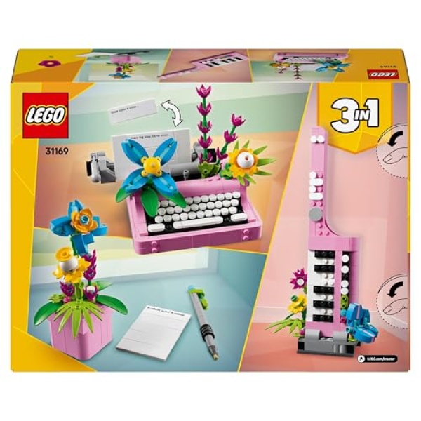 LEGO Creator 3in1 Typewriter with Flowers Toy for Kids 31169 - Image 8